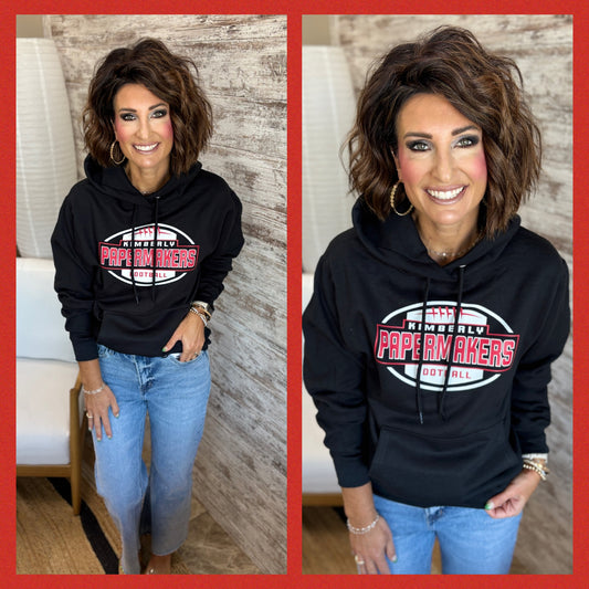 Kimbelry Football Black Port & Company Hoodie ~ Youth and Adult