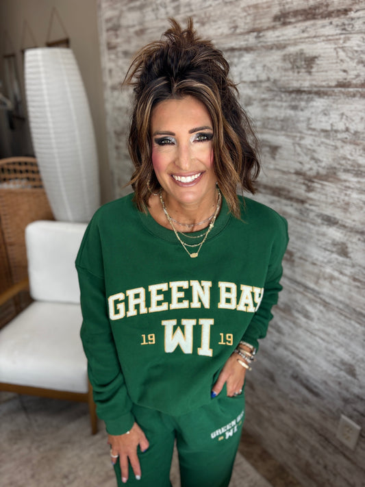 Green Bay Chenille Embroidered Sweatshirt