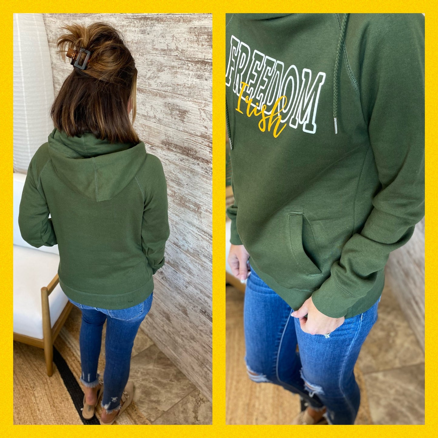 Freedom Irish Green Cowl Hoodie