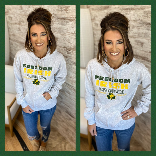 Freedom Wrestling Gildan Ash Hoodie