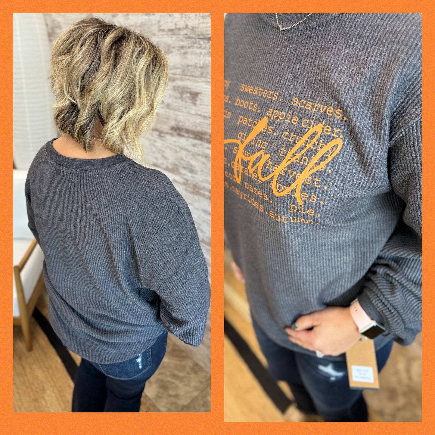 Fall Corded Pullover Crew ~ 2 Styles