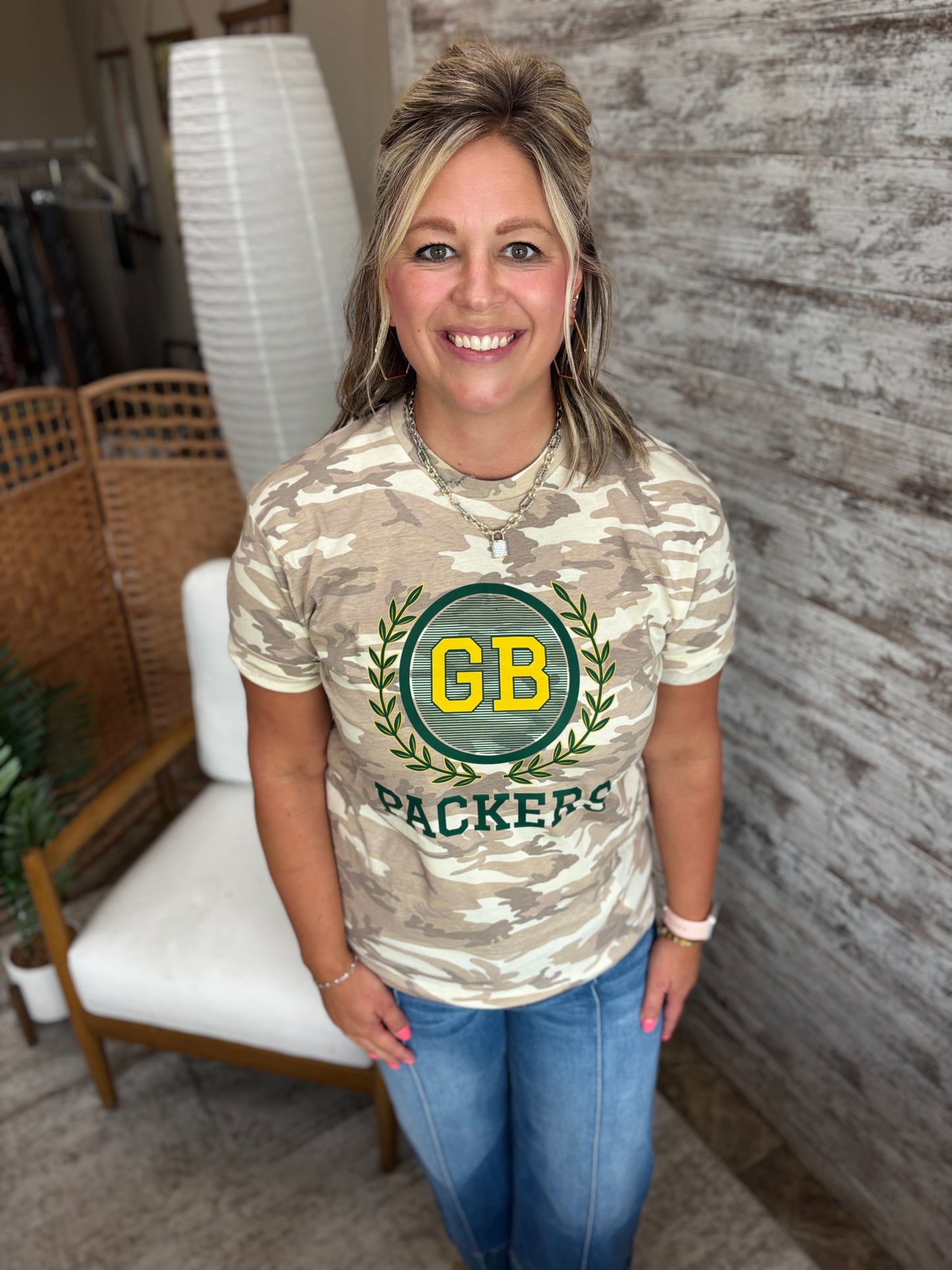 GB Packers Natural Camo LAT Tee ~ Youth and Adult