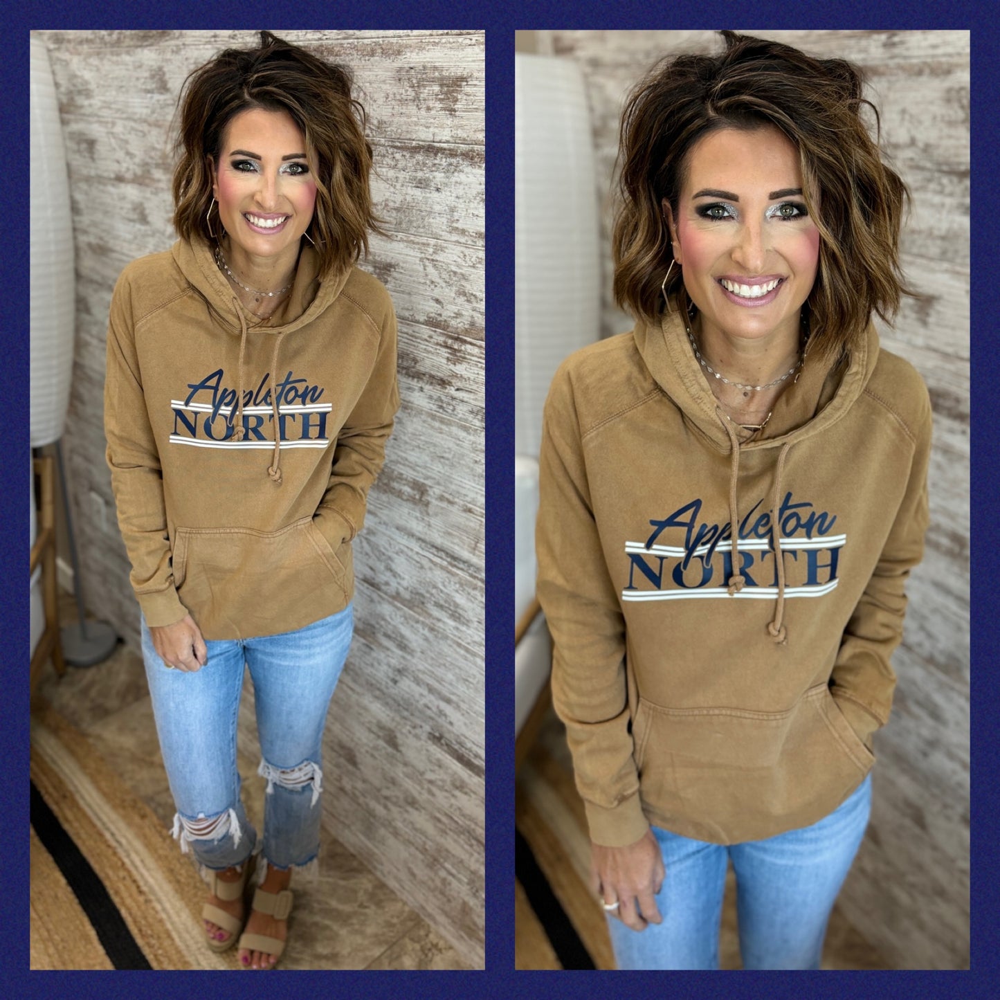 Appleton North Vintage Lane Seven Camel Hoodie