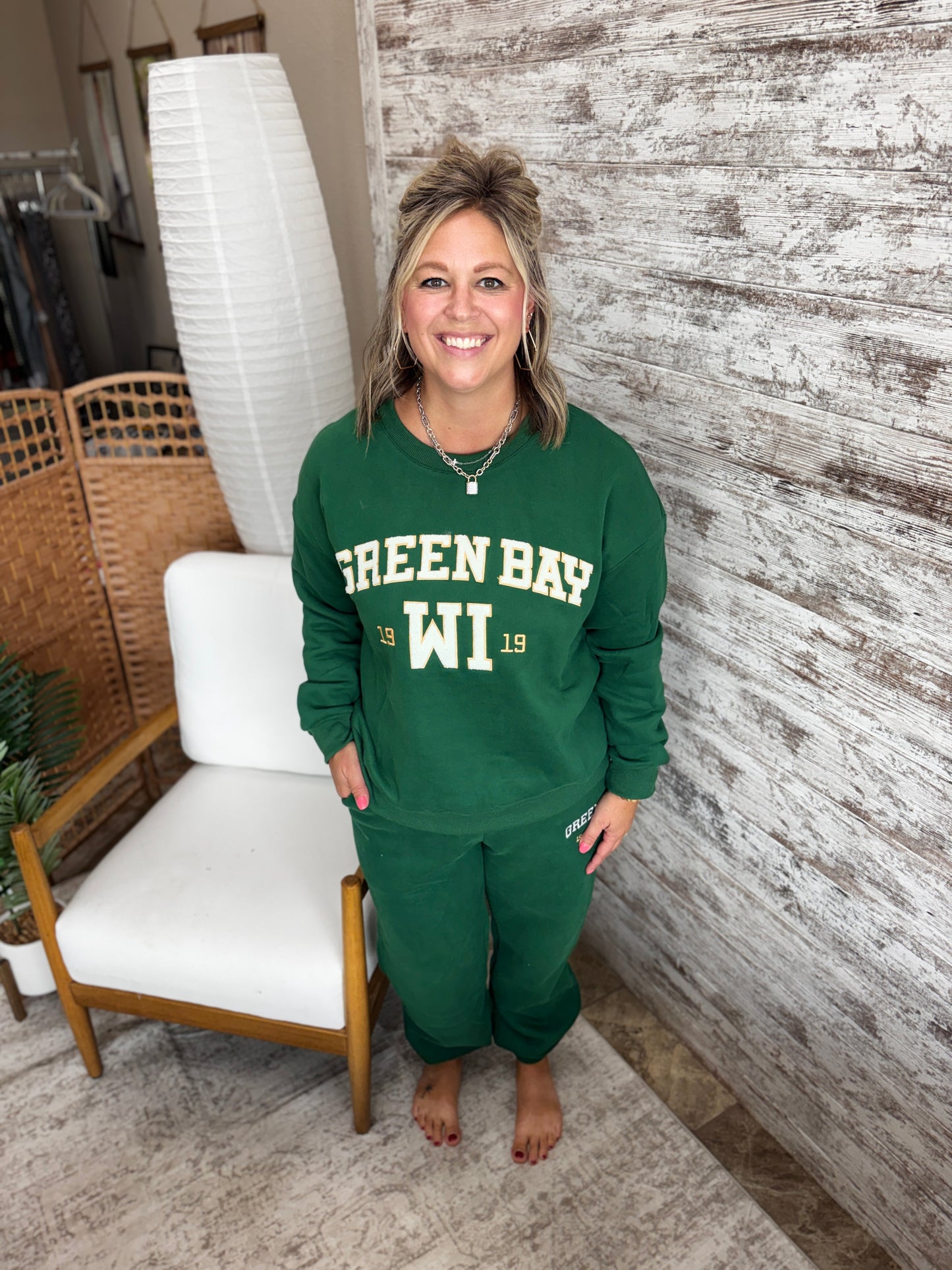 Green Bay Chenille Embroidered Sweatshirt
