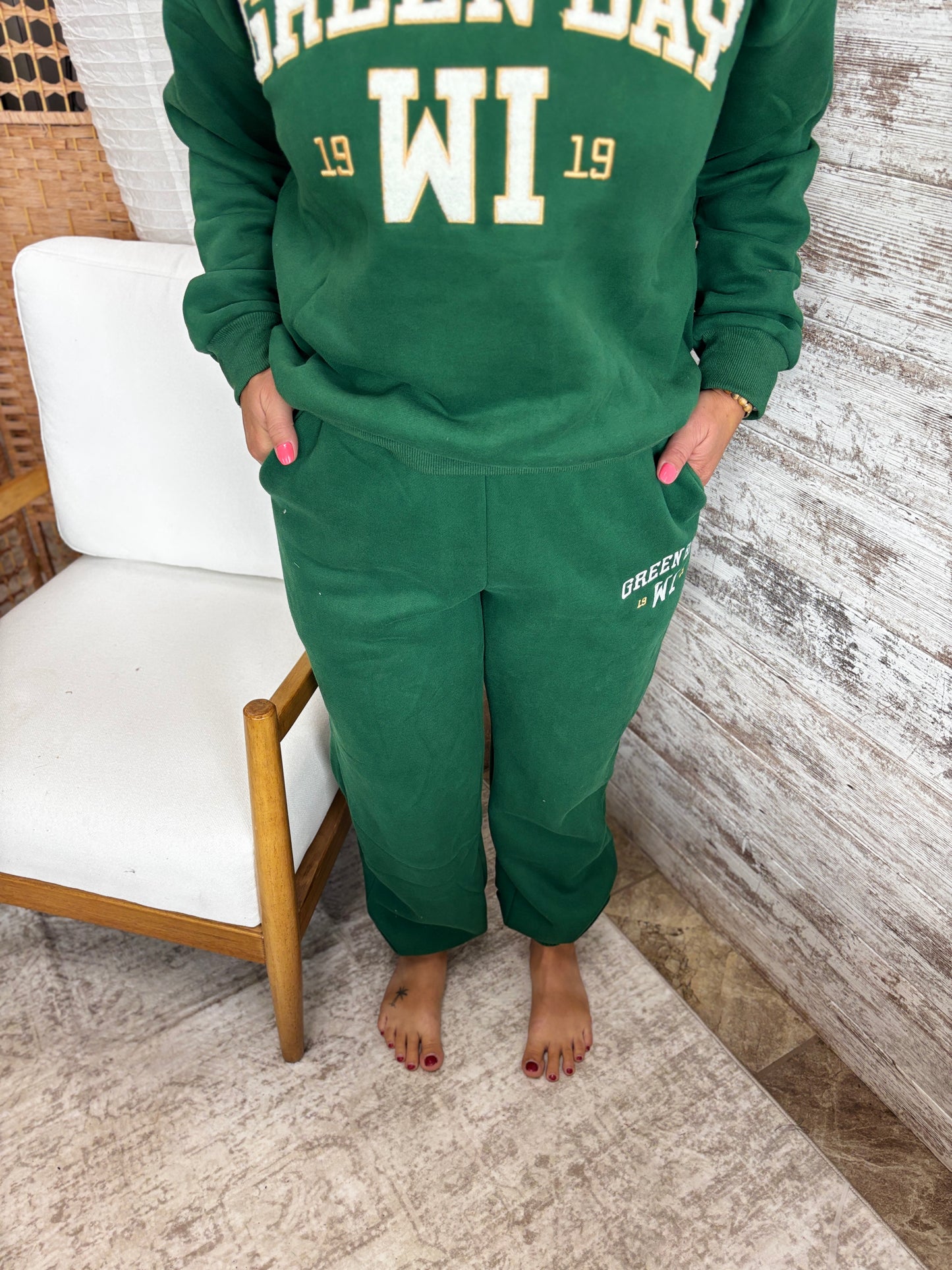 Green Bay Embroidered Sweatpants