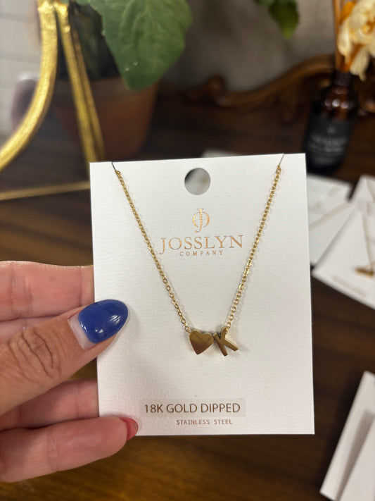 18K Stainless Steel Tarnish Free Initial Necklace