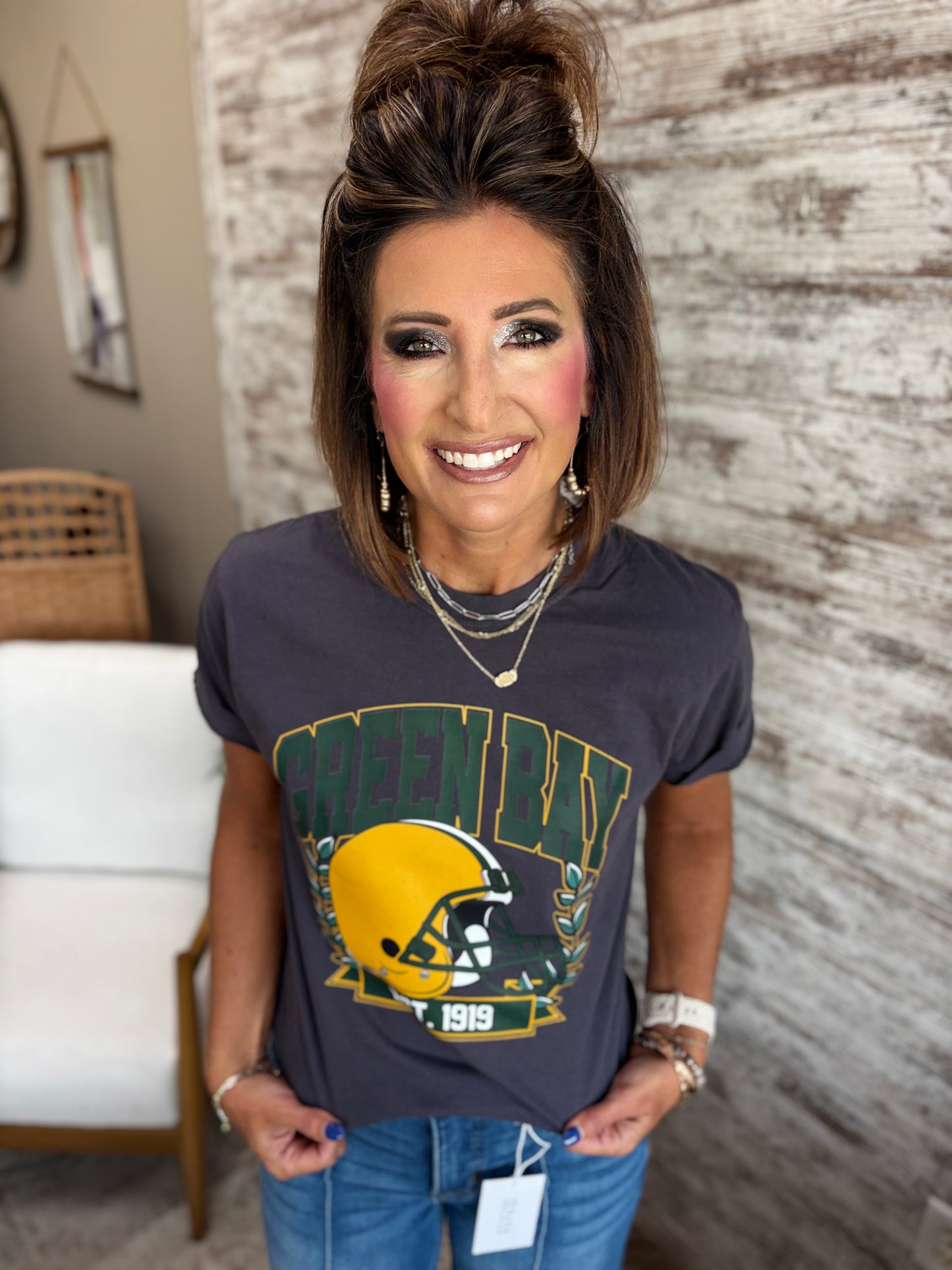 Green Bay Graphite Comfort Colors Tee