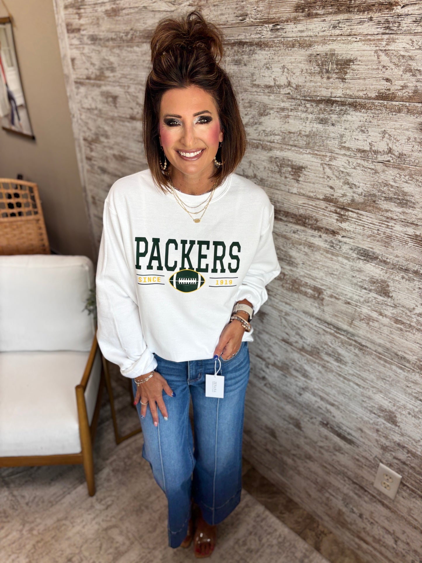 Packers Port & Company White Crew ~ Youth and Adult