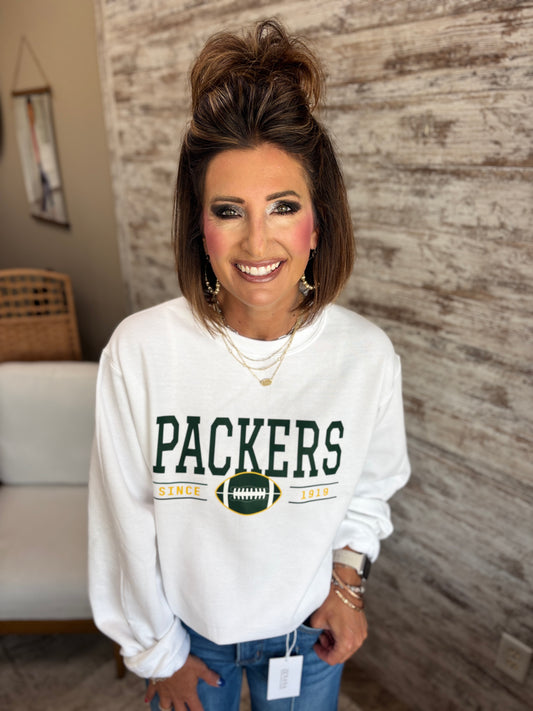 Packers Port & Company White Crew ~ Youth and Adult