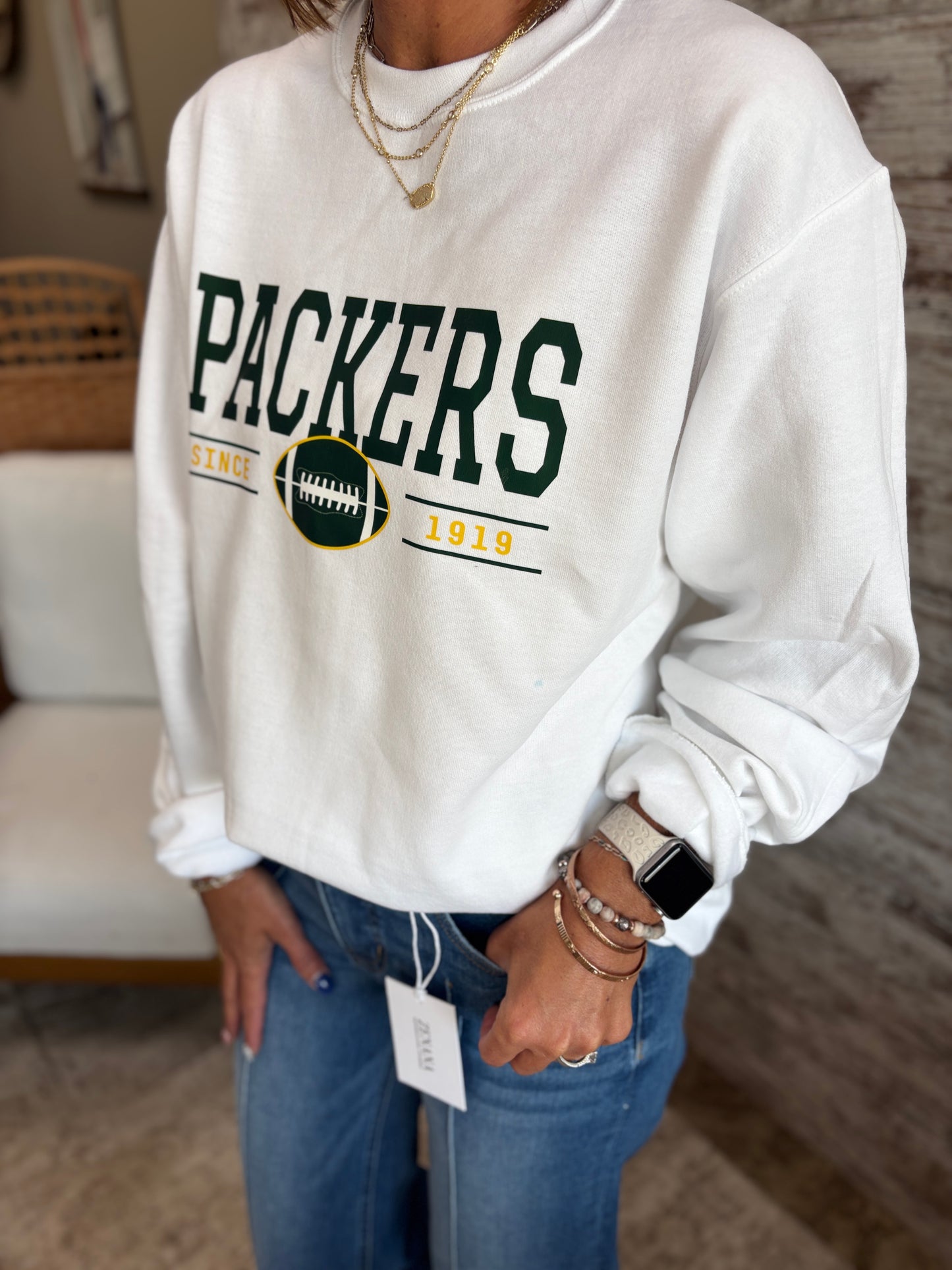 Packers Port & Company White Crew ~ Youth and Adult