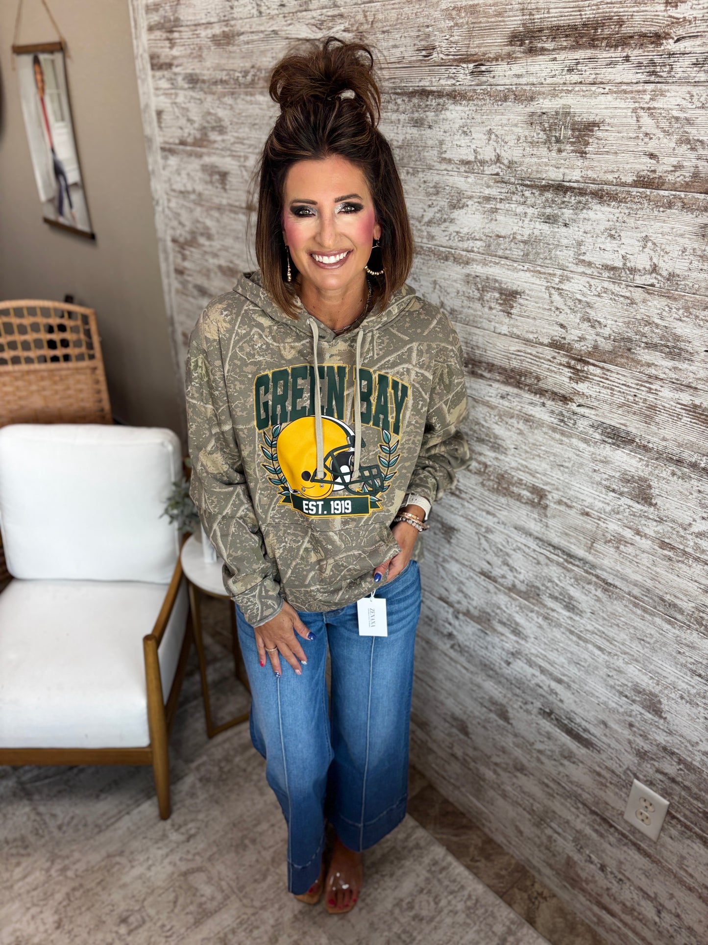 Green Bay Deadwood Camo Independent Trading Hoodie