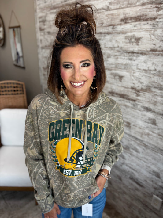 Green Bay Deadwood Camo Independent Trading Hoodie