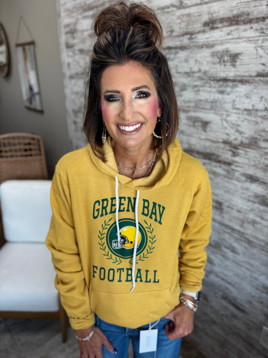 Green Bay Football BELLA+CANVAS Unisex Sponge Fleece Pullover Hoodie