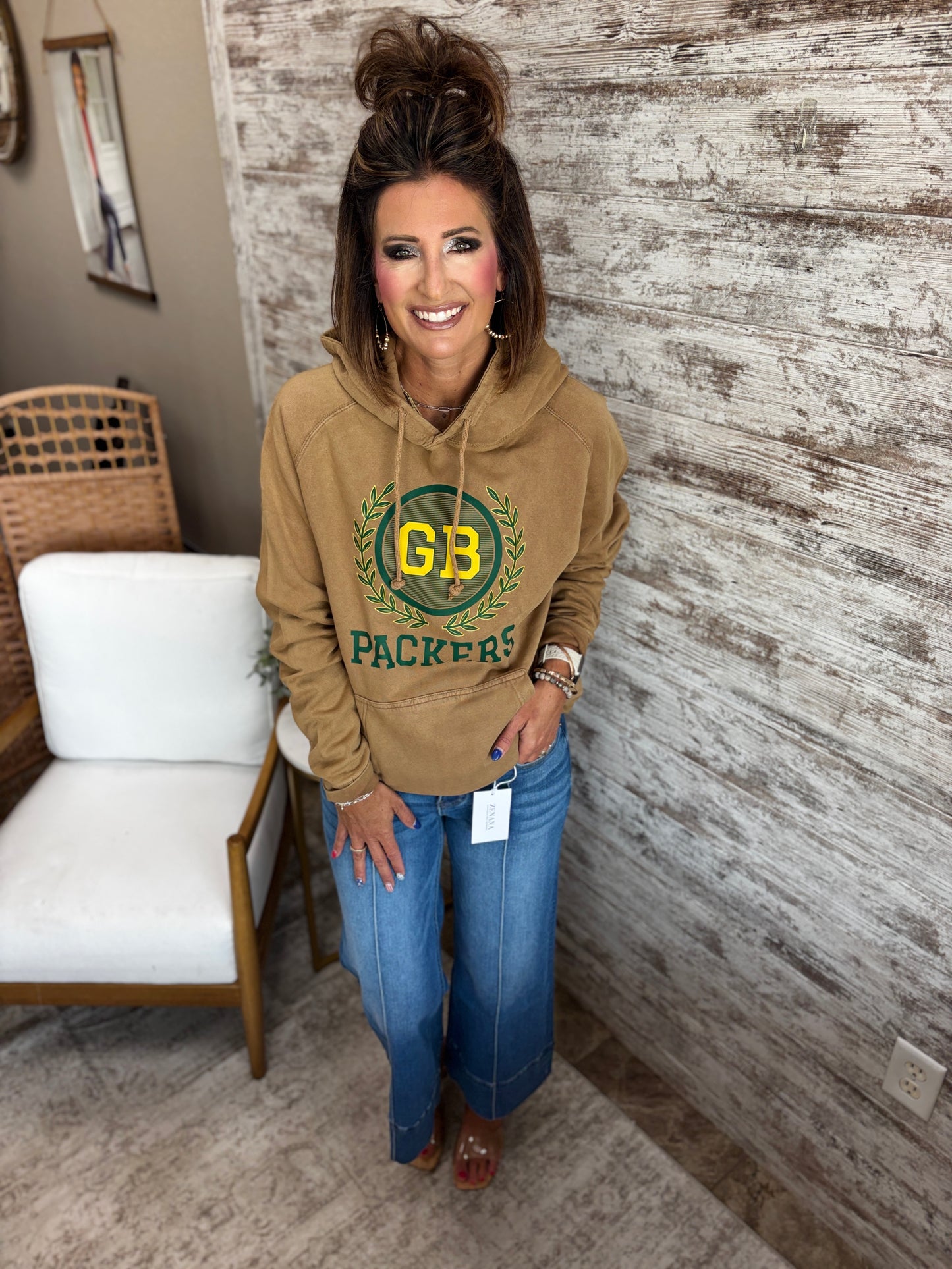GB Packers Camel Lane Seven Hoodie
