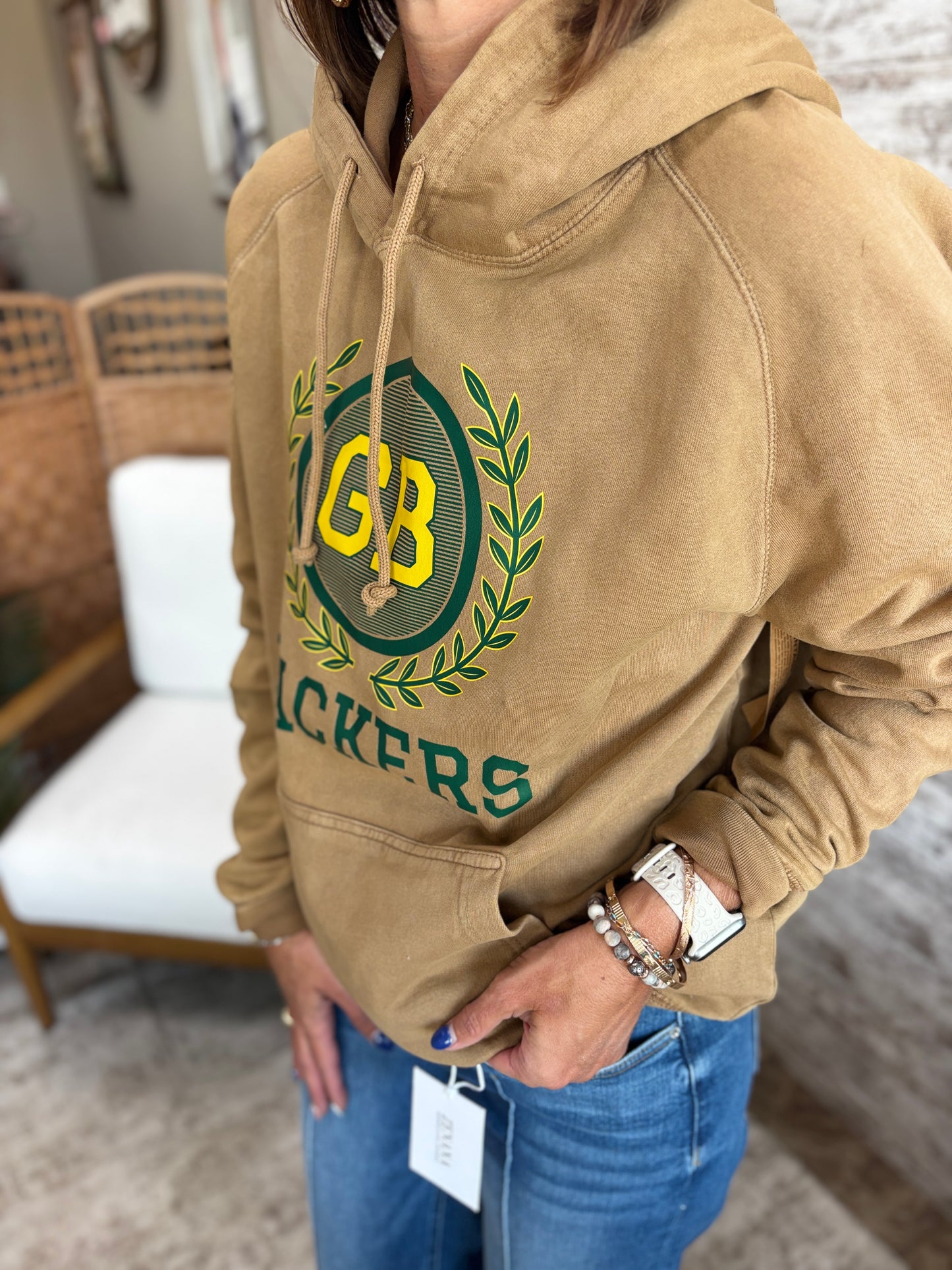 GB Packers Camel Lane Seven Hoodie