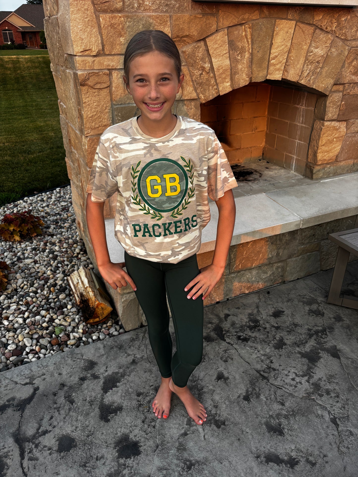 GB Packers Natural Camo LAT Tee ~ Youth and Adult