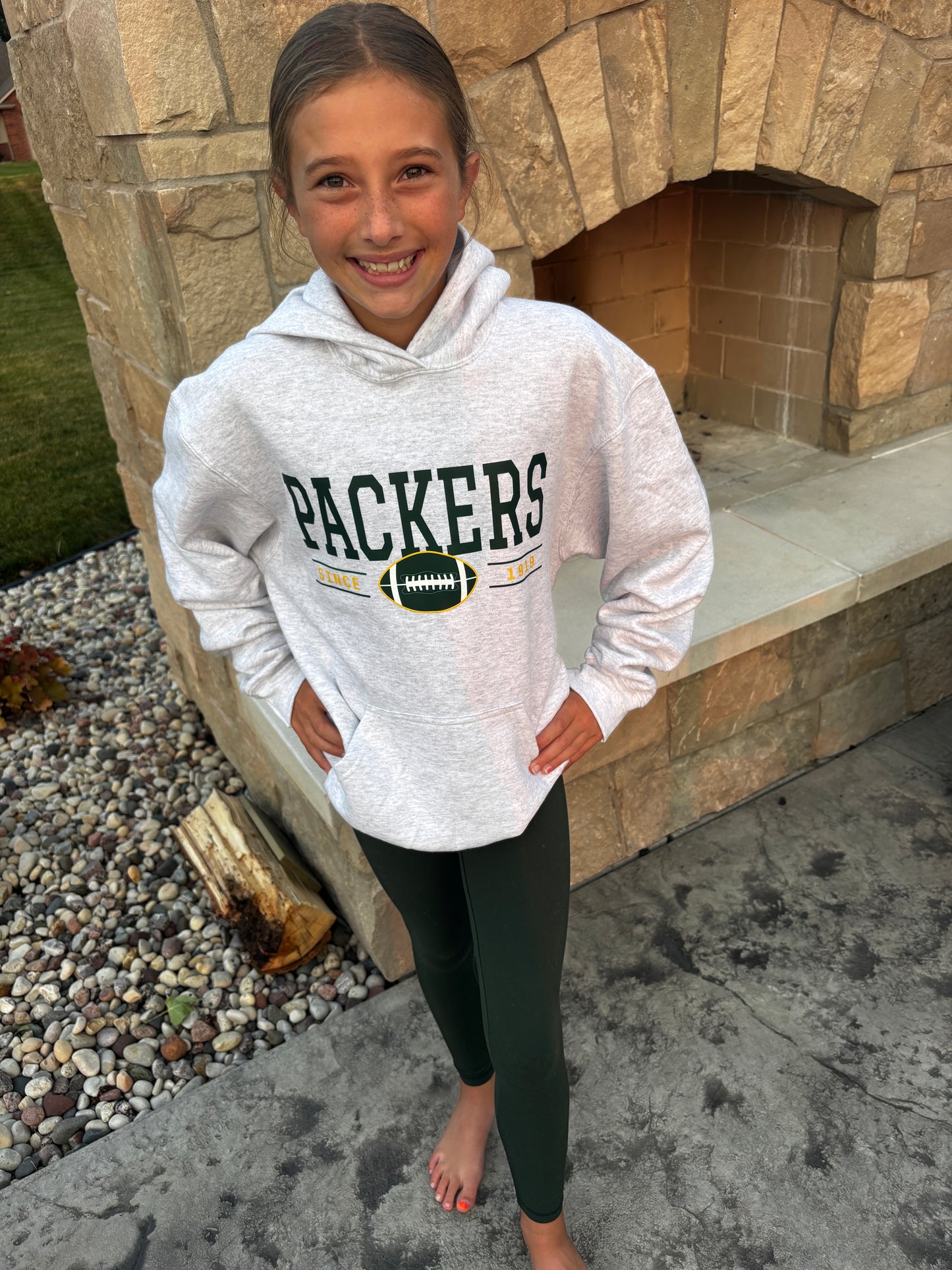 Packers Port & Company Ash Hoodie~ Youth and Adult Sizes