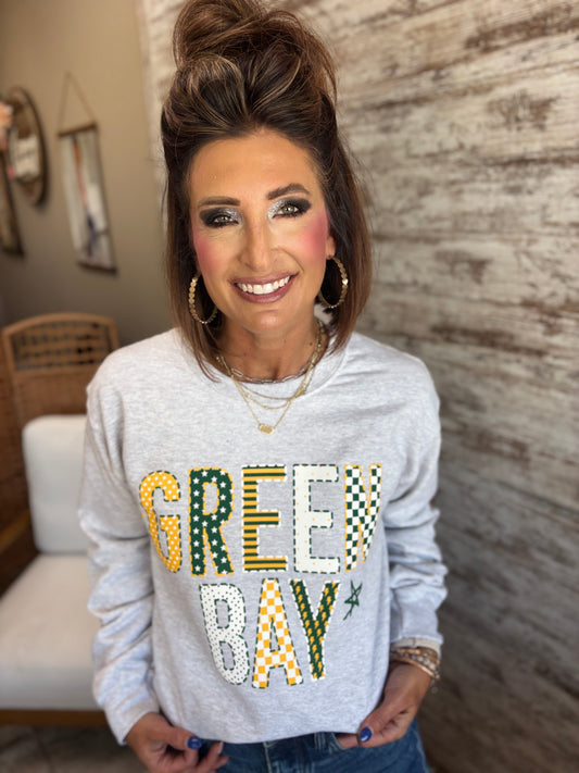 Green Bay Patchwork Sweatshirt **RESTOCKED**