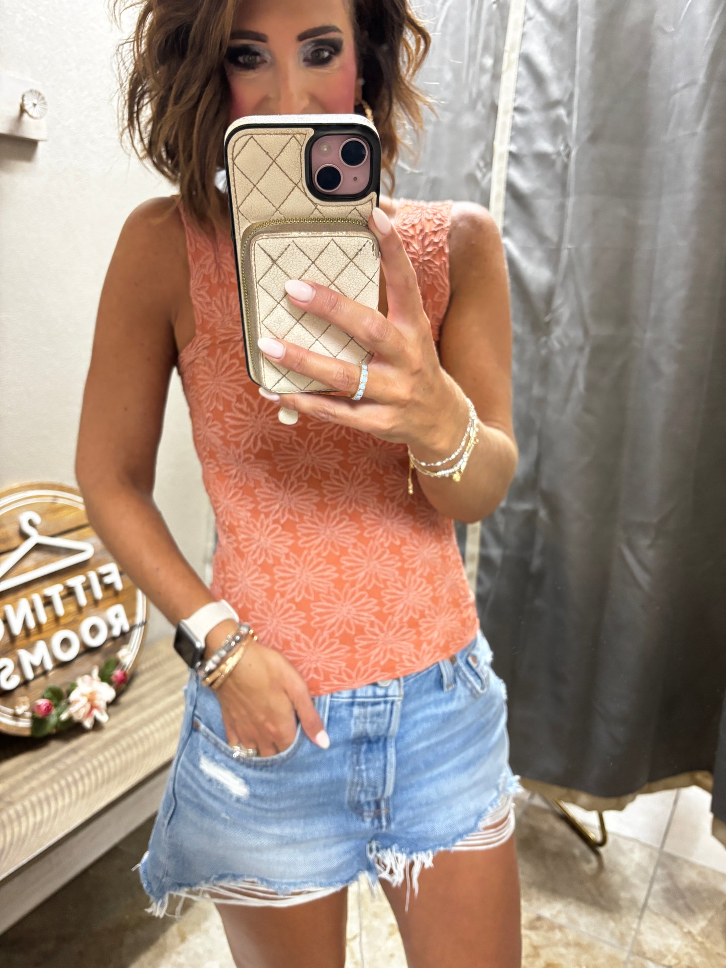 Rust Two Tone Seamless Tank