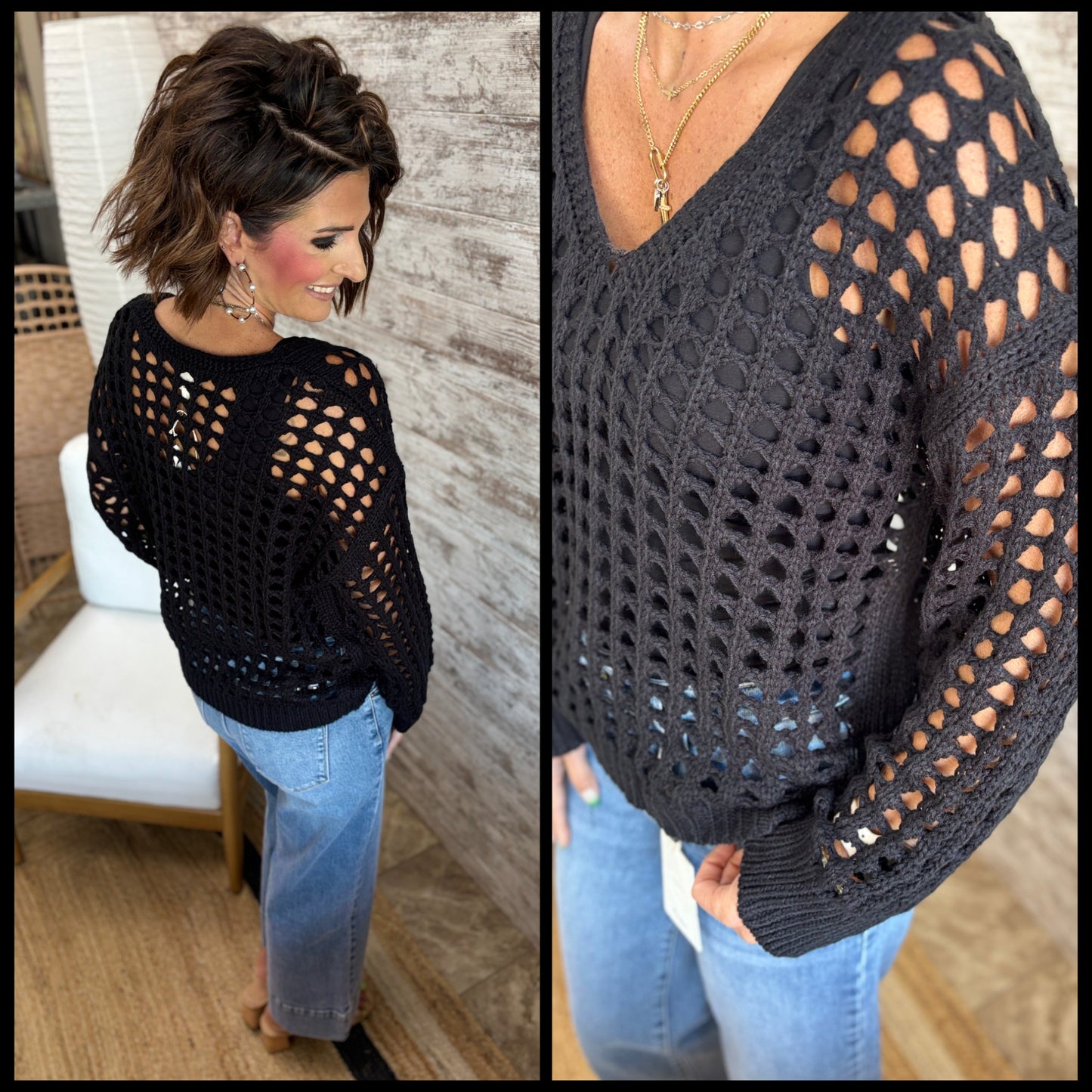 Open Knit Sweater ~ 2 Colors