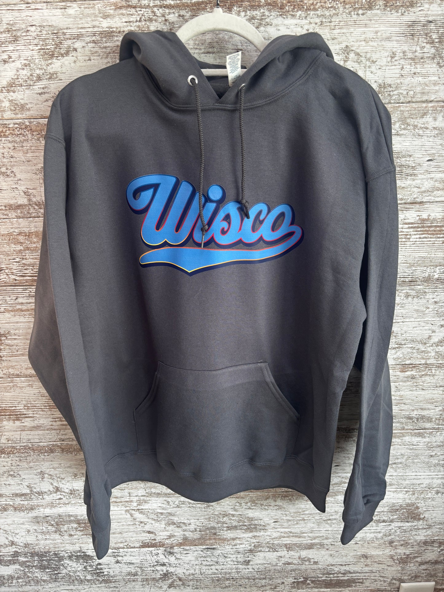 Brewer Wisco Charcoal Hoodie ~ Overstock Clearance Price