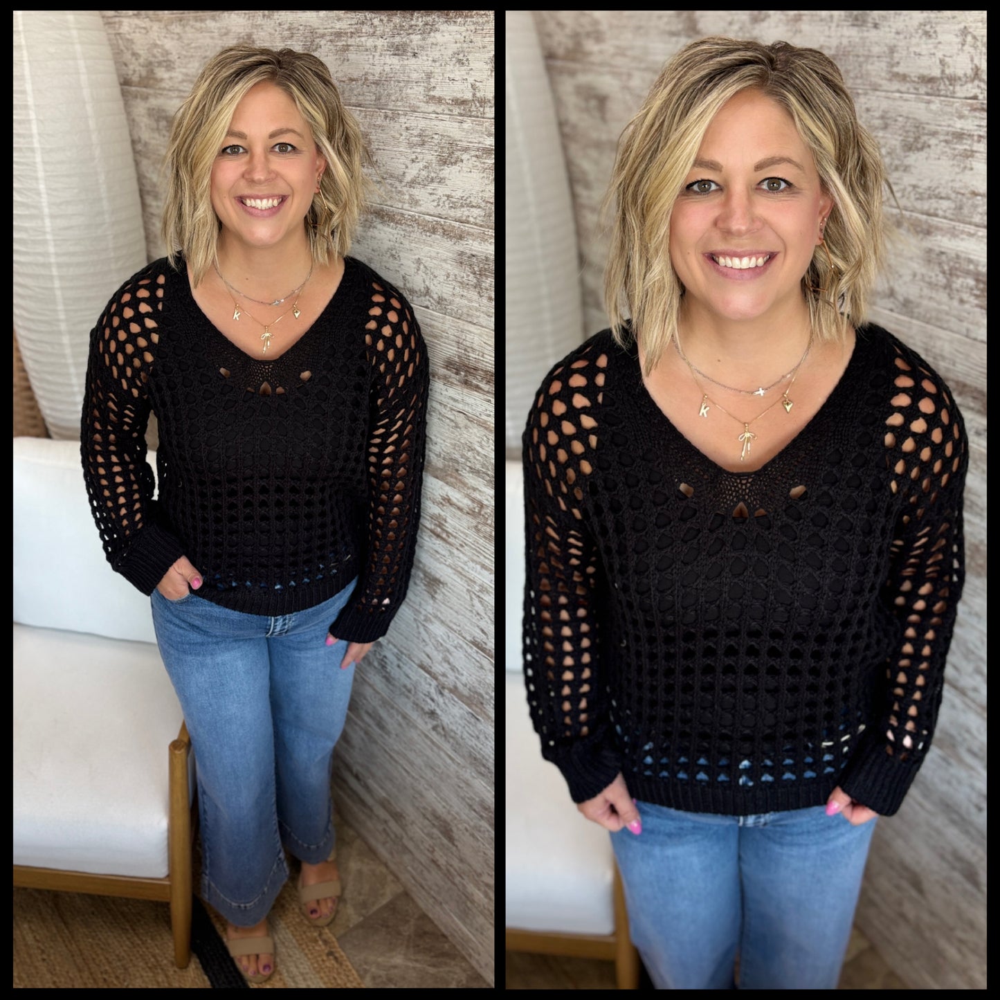 Open Knit Sweater ~ 2 Colors