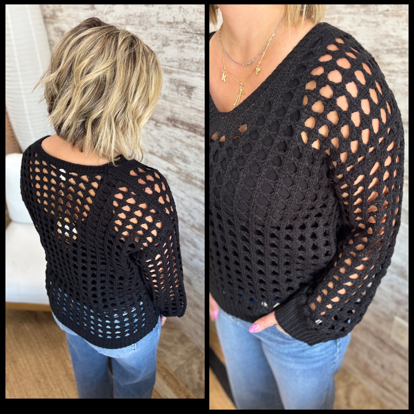 Open Knit Sweater ~ 2 Colors
