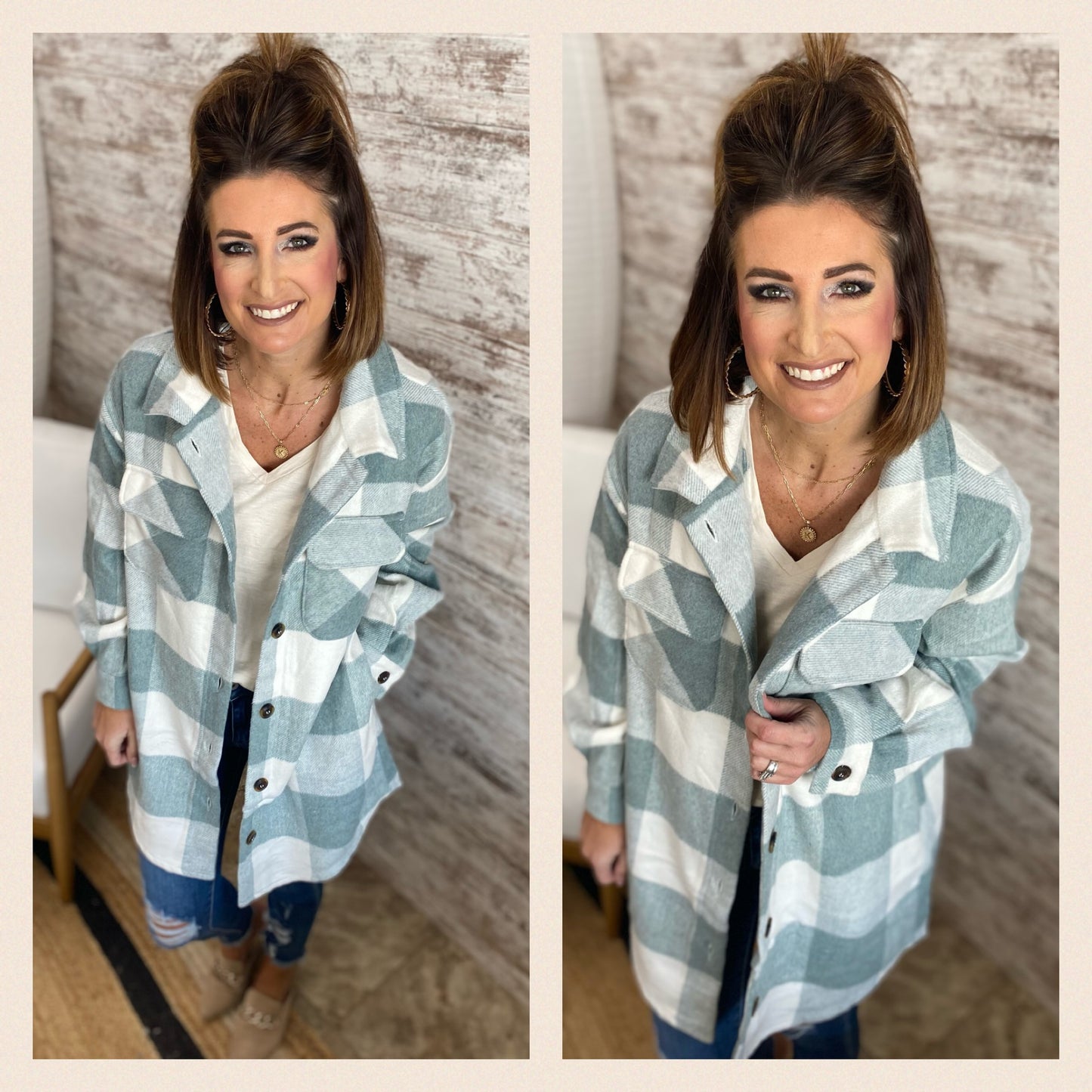 Plaid Long Shacket