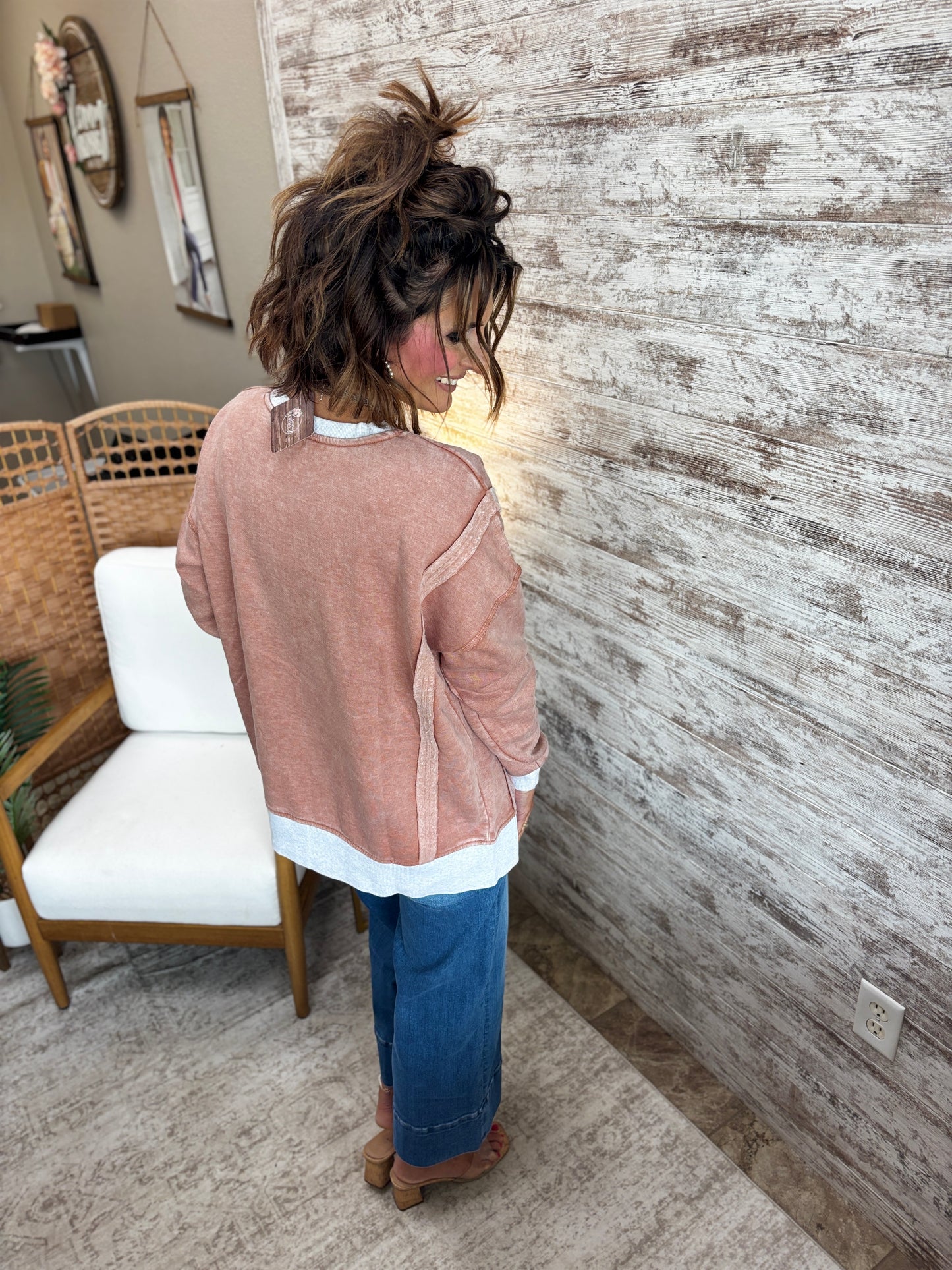 Acid Wash Fleece Pullover ~ 4 Colors