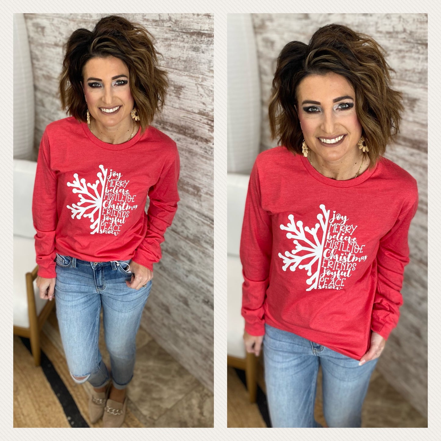 Christmas Snowflake Bella Long Sleeve