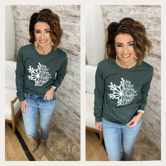 Christmas Snowflake Bella Long Sleeve