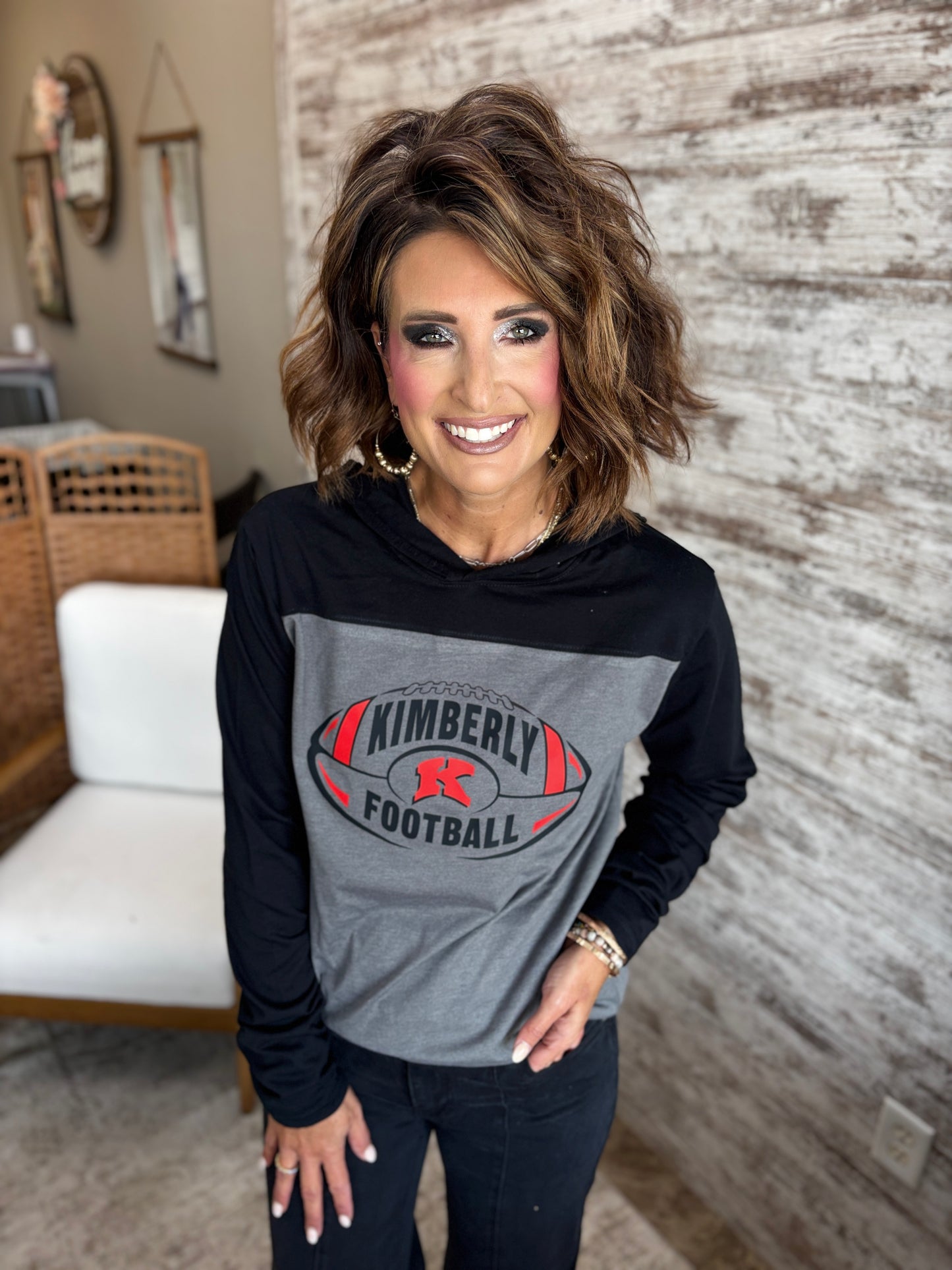 Kimberly Football Sport-Tek® Halftime Long Sleeve Hoodie ~ Unisex