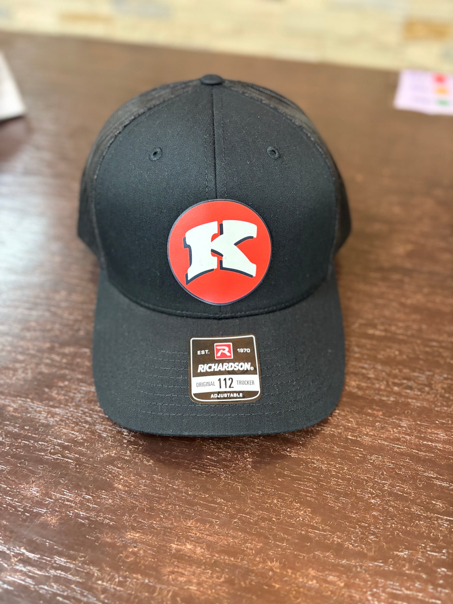 Kimberly Colored Patch Black Trucker Hat