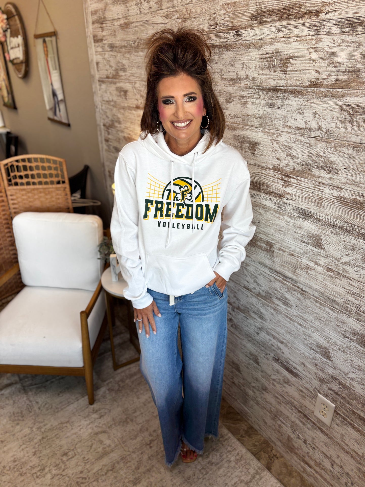 Freedom Volleyball Port & Company Hoodie~ Youth and Adult ~ 2 Colors
