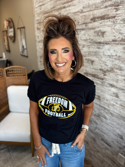 Freedom Football Bella Canvas Jersey Tee~ Unisex and Youth~ 3 Colors
