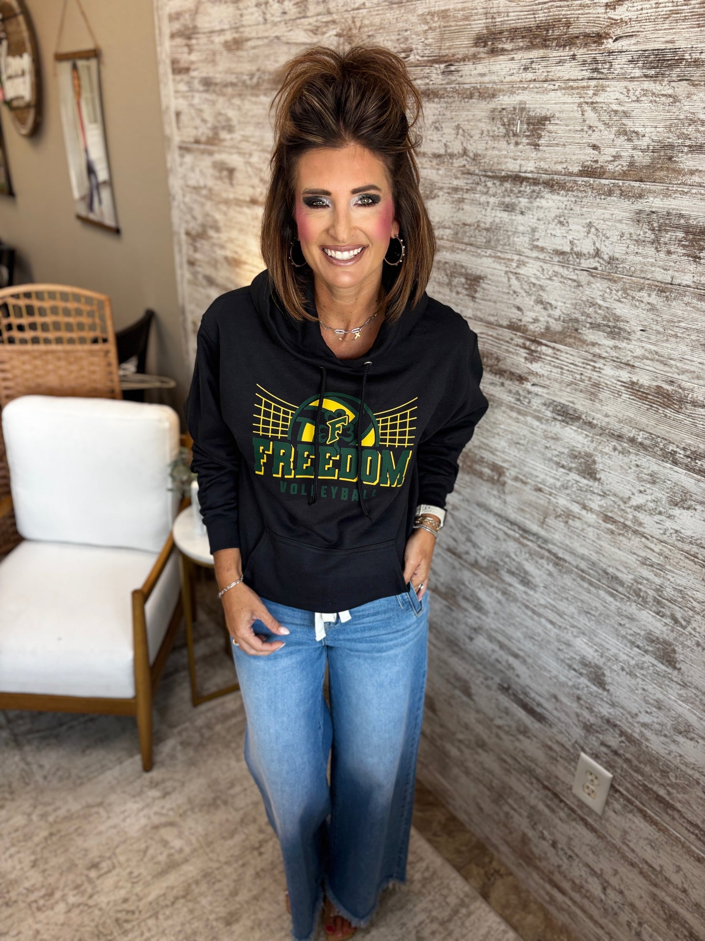 Freedom Volleyball Port & Company Hoodie~ Youth and Adult ~ 2 Colors