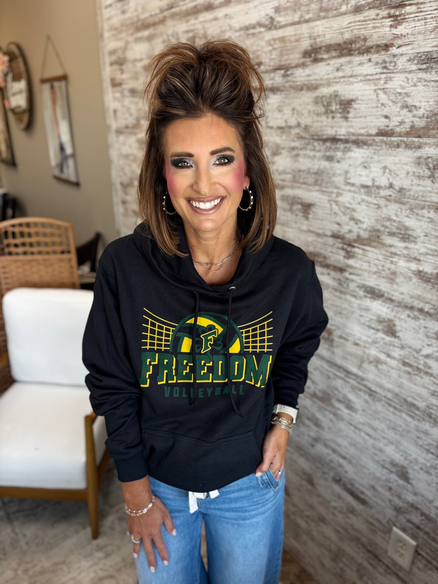 Freedom Volleyball Port & Company Hoodie~ Youth and Adult ~ 2 Colors