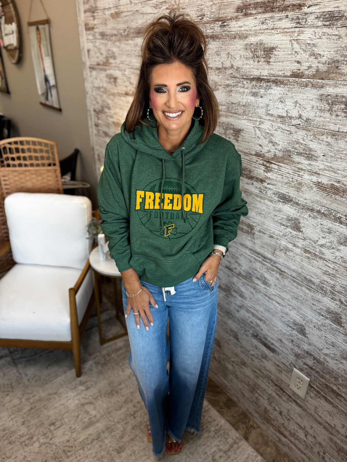 Freedom Football Port & Company Hoodie~ Youth and Adult ~ 4 Colors