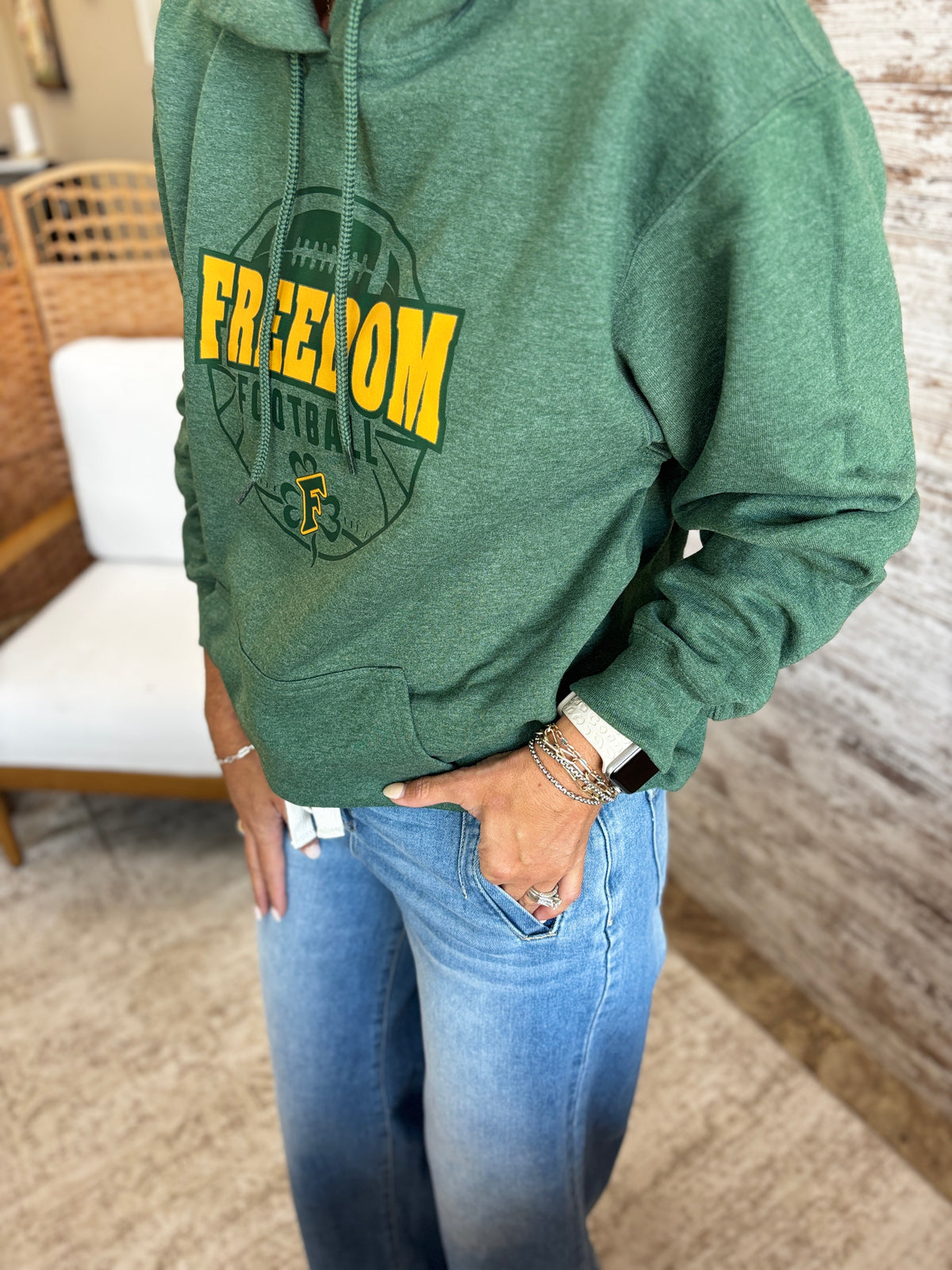 Freedom Football Port & Company Hoodie~ Youth and Adult ~ 4 Colors