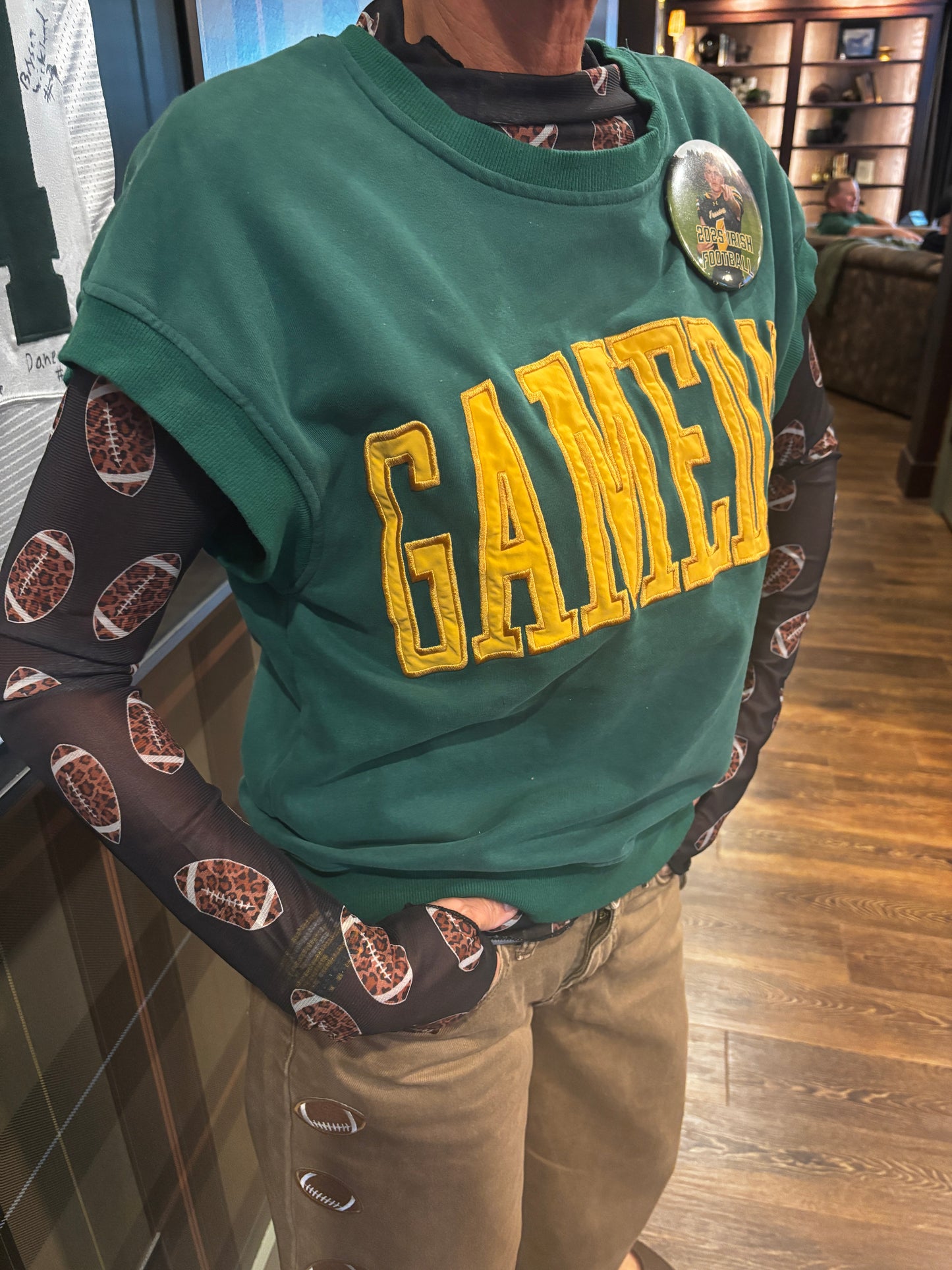 Green and Gold Game Day Short Sleeve Crew