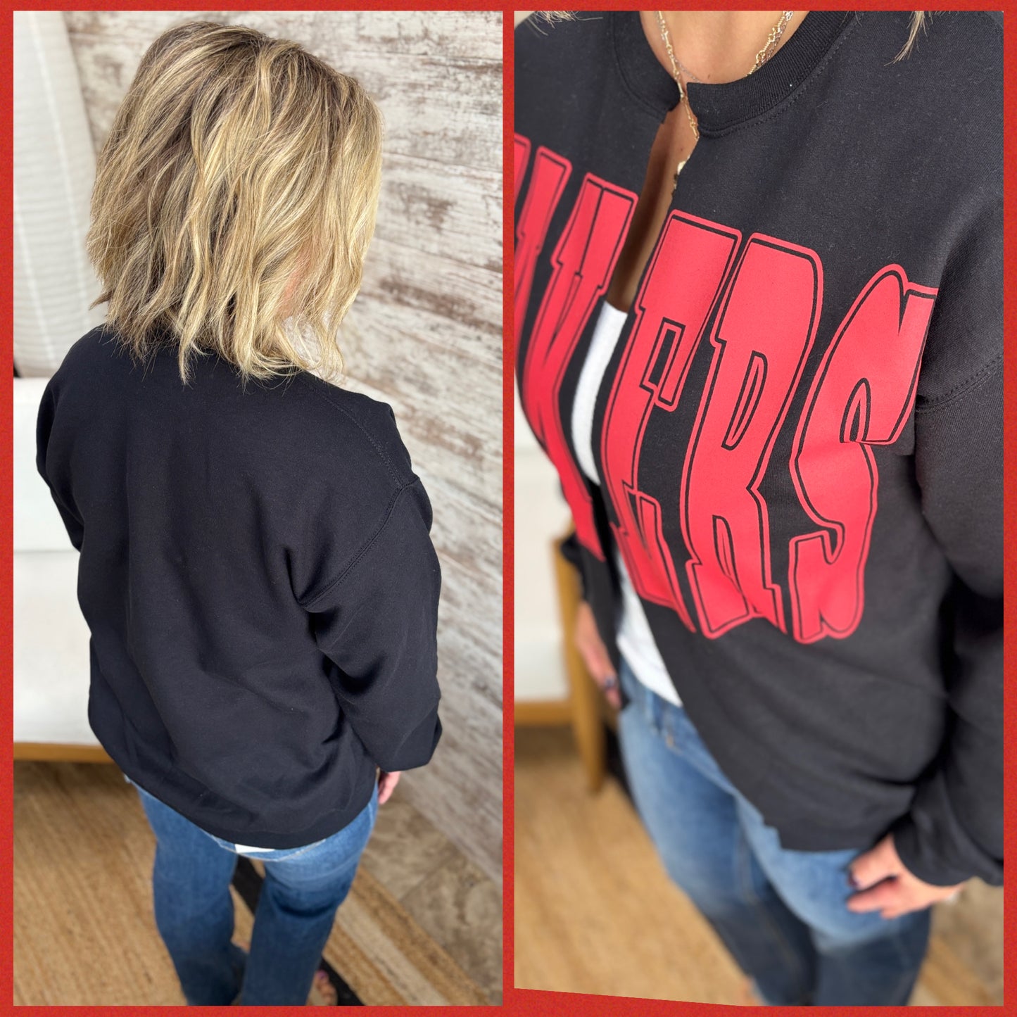 MAKERS Black Sweatshirt Cardigan
