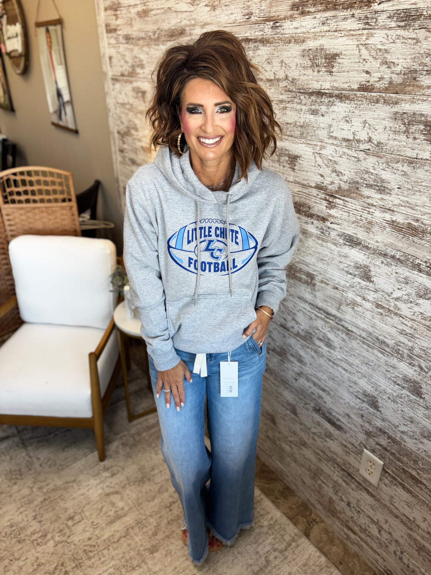 Little Chute Football Athletic Grey Port & Company Hoodie~ Youth and Adult