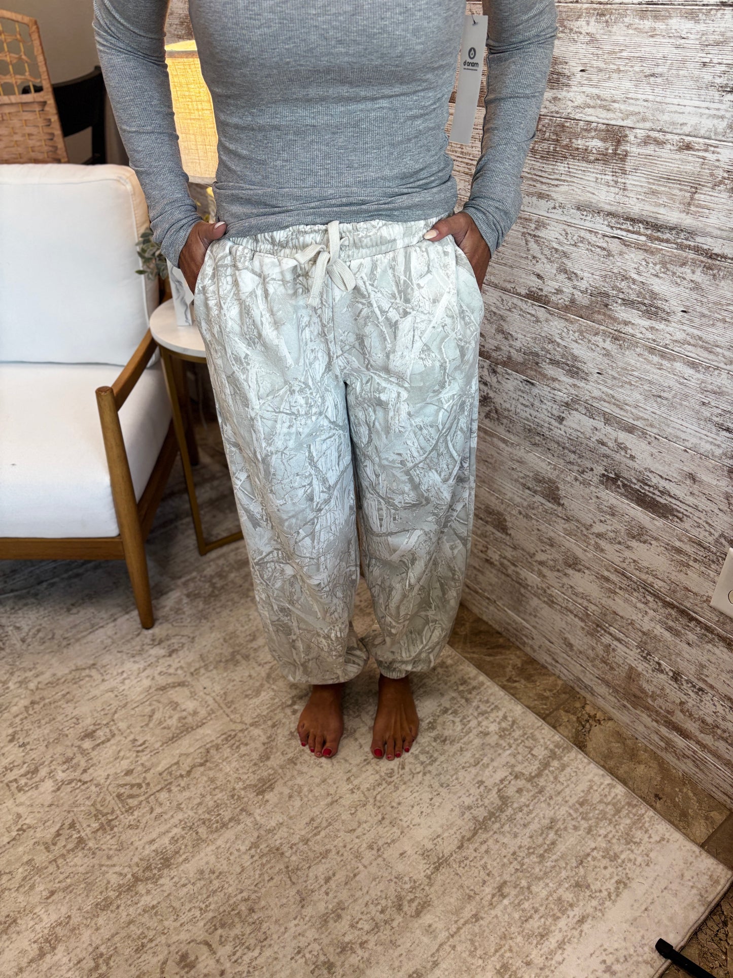 Gray Camo Jogger Pants