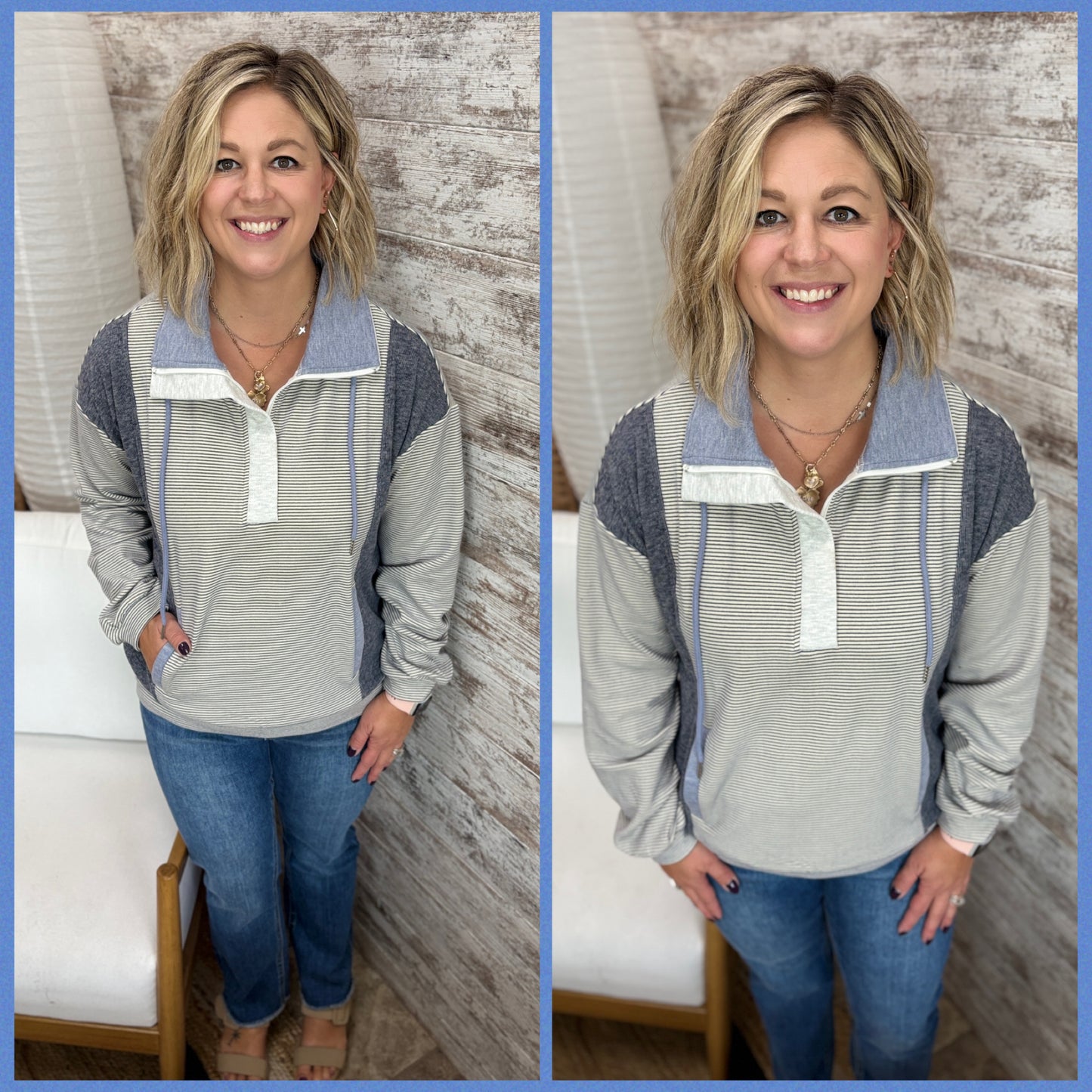 Soft Half Zip Brushed Pullover ~ 2 Colors
