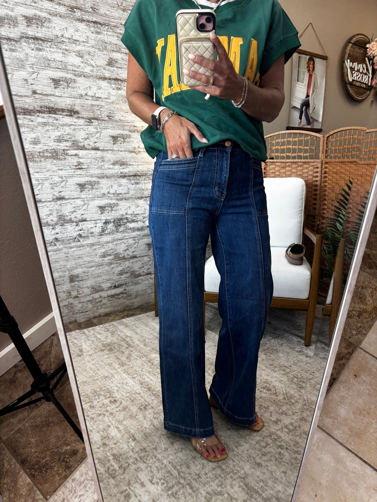 Mica High-Rise Wide Seams Trouser Jean