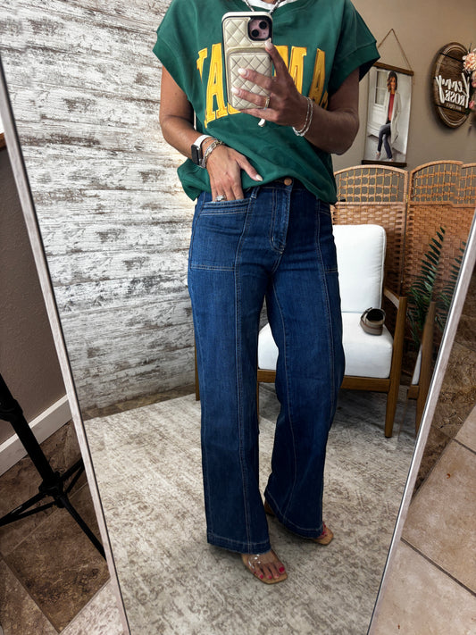 Mica High-Rise Wide Seams Trouser Jean