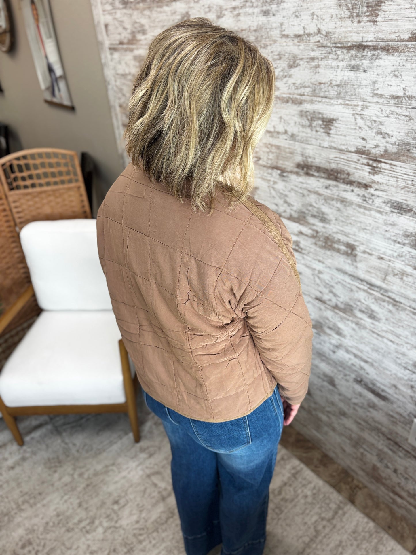Tan Soft Quilted Jacket