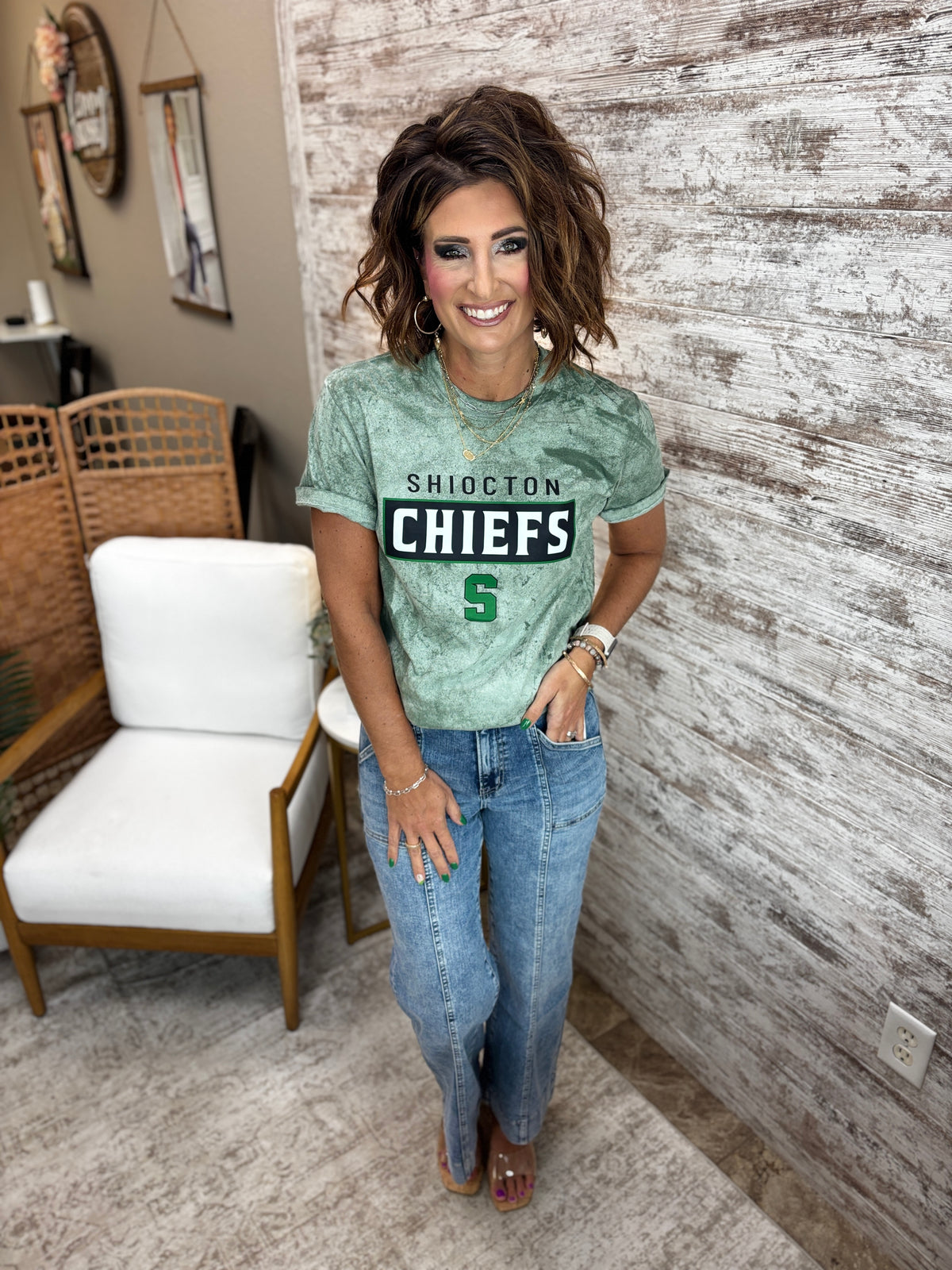 Shiocton Comfort Colors Fern Colorblast Tee~ Adult