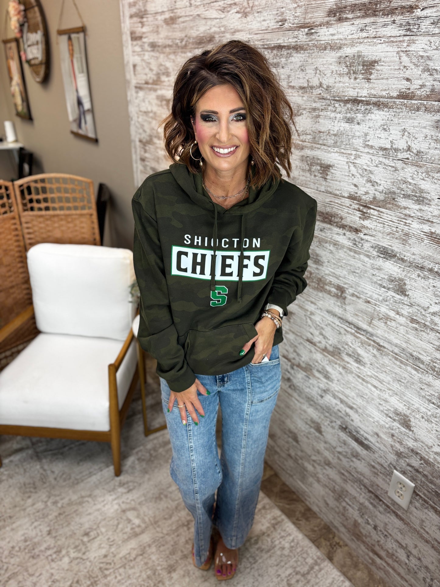 Shiocton Chiefs District Wash™ Camo Fleece Hoodie