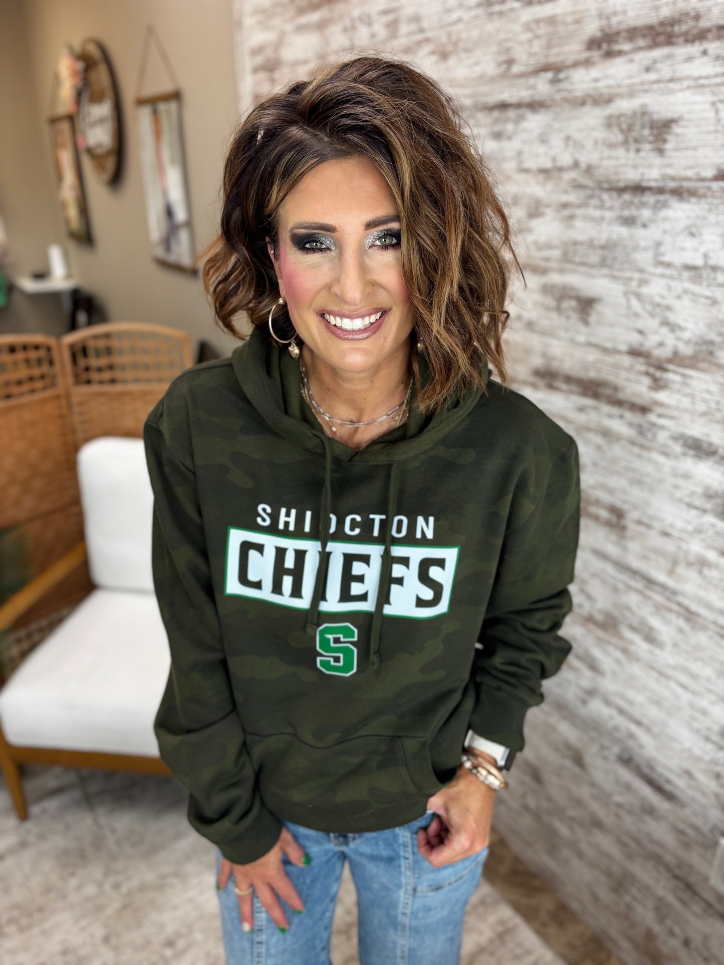 Shiocton Chiefs District Wash™ Camo Fleece Hoodie